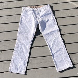 Men’s white denim jeans